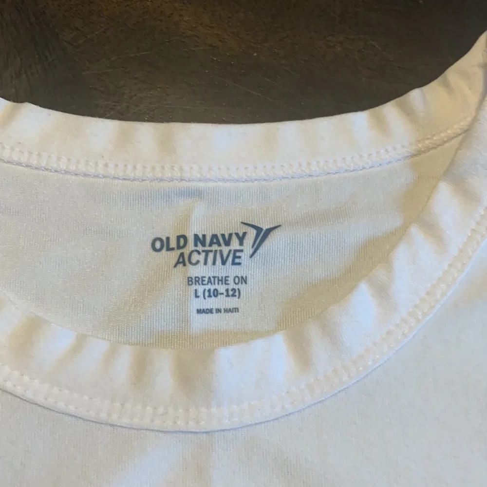 Old Navy Active Large 10-12 Girls White Tank‎ Top